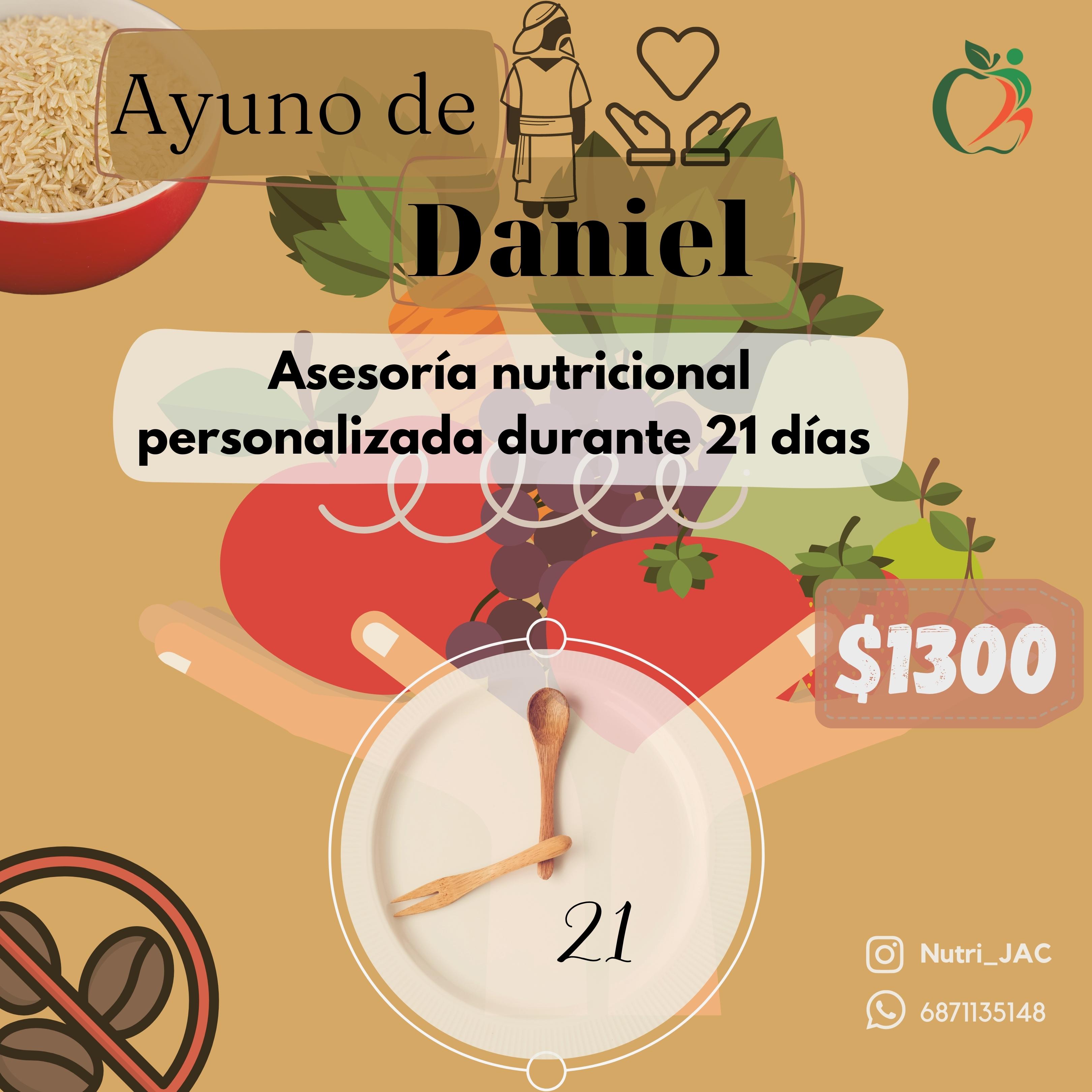 Imagen de un flayer para el ayuno de Daniel